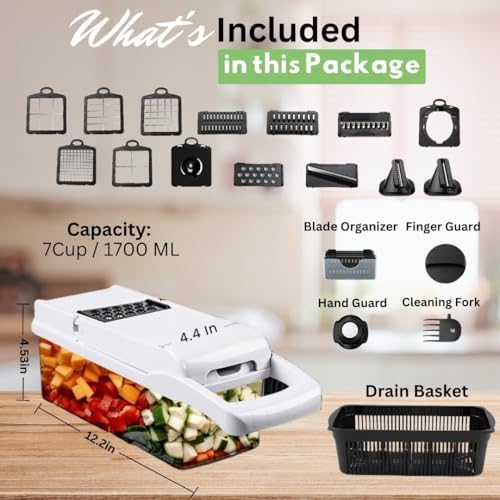 HEARTHLY Vegetable Chopper with 13 Blades, Onion Cutter, Egg & Mandoline Slicer, Food Chopper with Container – Essential Kitchen Gadget for Meal Prep & Cooking Convenience - Image 2
