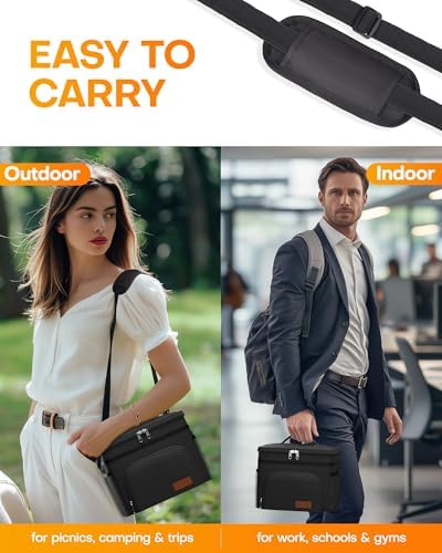 Insulated Lunch Box Men Women Leak-Proof Cooler Lunch Bag 15L
