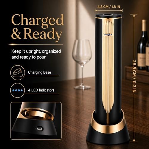Rechargeable Electric Wine Bottle Opener with Charging Base
