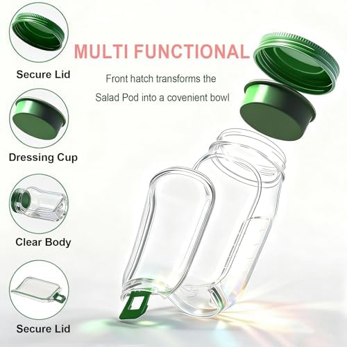 Vegetable Chopper with Container & Side-Opening Salad Jar,Kitchen Prep Tool - Image 5