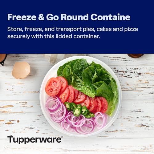 Freeze & Go Round Container, Freezer Safe, Dishwasher Safe and BPA Free Container (4L/16.9 Cups)