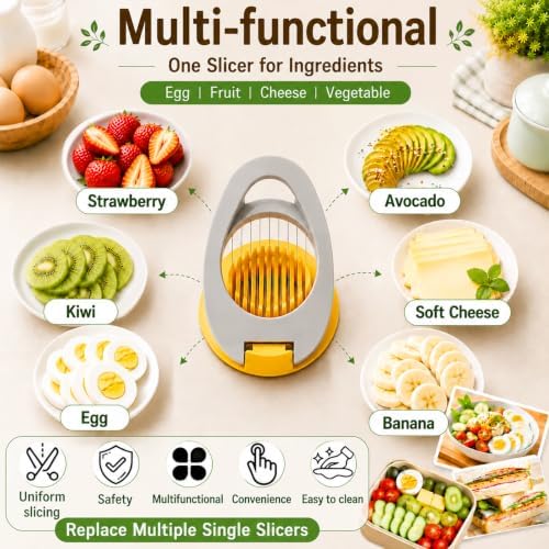 FANTEXY Egg Slicer for Hard Boiled Eggs with Stainless Steel Wires - Image 4
