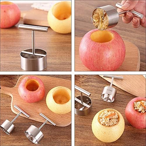 Multifunction Apple Pear Core Separator Kitchen Tool, Stainless Steel Apple Pear Core Remover, Fruit Core Pitter Remover Separator Kitchen Accessories (S+L)