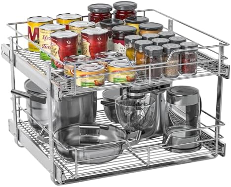 Pull Out Cabinet Organizer,24¼'' Slide Out Kitchen Organizers and Storage