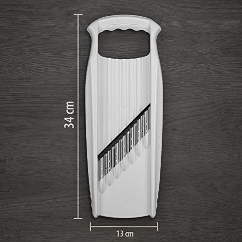 Börner Wave-Waffle XXL PowerLine Crinkle Cut Vegetable Slicer (White) • Wavy Mandoline for Vegetables • Wave/Waffle/Crinkle Cut • Potato Slicer for Lattice Potatoes - Image 2