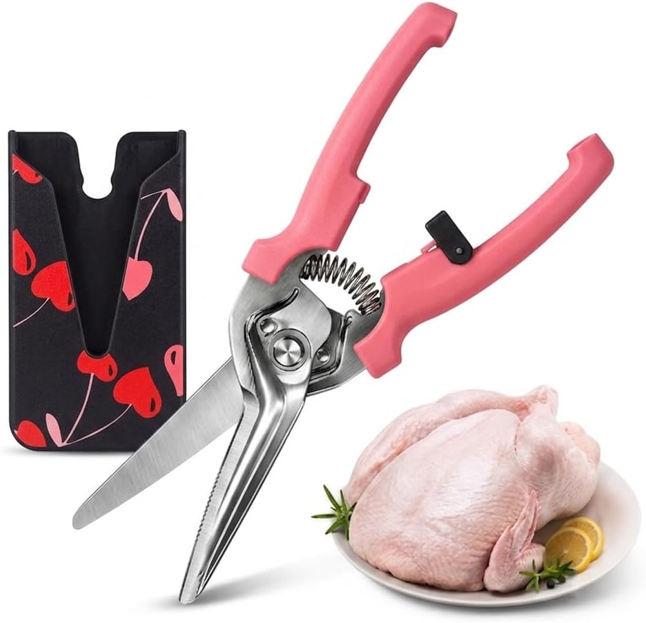 Kitchen Scissors, Stainless Steel Poultry Shears, Sharp Heavy Duty Scissors