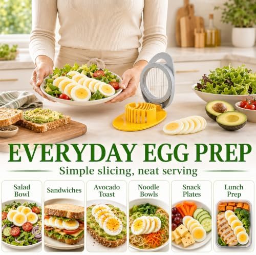 Egg Slicer for Hard Boiled Eggs with Stainless Steel Wire - Image 5