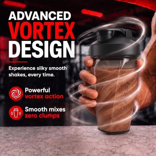 Vortex Protein Shaker Bottle 24 oz/700ml - Premium BPA-Free Pre-Workout Shaker Cup for Protein Shakes & Smoothies, Leak-Proof & Durable Bottle-Shakers for Active Lifestyles - Image 2