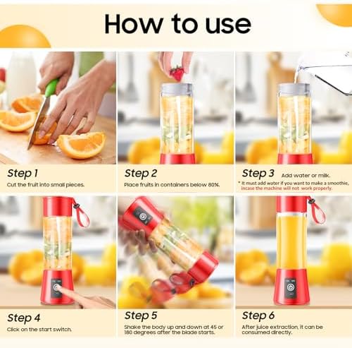 2026 Newly Upgraded Portable Smoothie Blender - Personal Travel Blender - Image 5