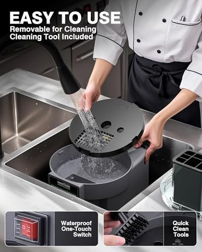 5 in 1 Electric Vegetable Chopper - Multifunctional Commercial Vegetable Dicer Food Fruit Processor Stainless Steel Blades for Slicing(2.5mm), Dicing(8/12mm), Chopping(2.5mm),Shredding