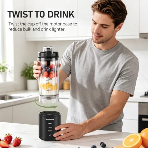 Portable Blender Personal Juicer for Shakes Smoothies with Insulated Sleeve - Image 3