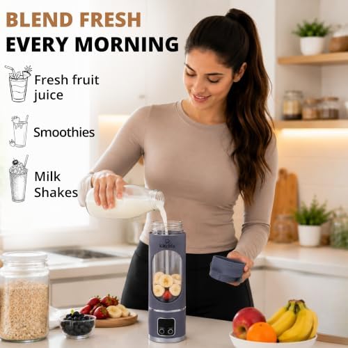 Portable Blender for Smoothies & Juice, USB-C Rechargeable, 450ml - Image 2