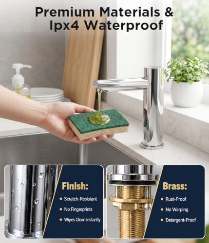 Automatic Touchless Soap Dispenser for Kitchen Sink, 33.8 oz Bottle, Silver