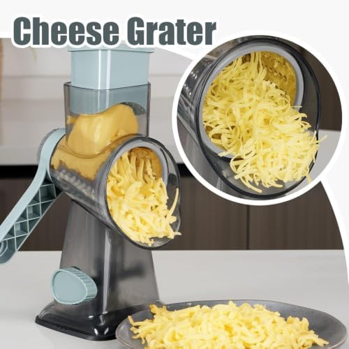KEOUKE Rotary Cheese Grater, Hand Crank Shredder Slicer - Image 6