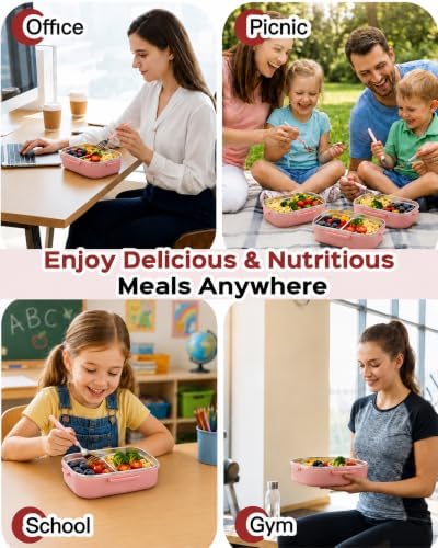 28oz Stainless Steel Leakproof 2-Compartment Bento Lunch Box