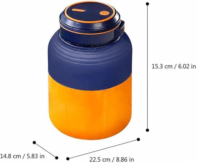 2026 Upgrade Portable Household Appliances Juicer,46oz Personal Size Blender for Shakes and Smoothies, Dual Lid Compact Travel Drinking Cup Wireless USB Rechargeable for Office Outdoor (Blue1)