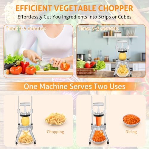 Commercial Vegetable Chopper Fruit Dicer Manual Food Cutter 3/8"