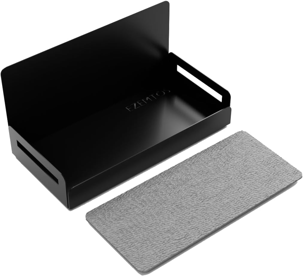 2-Pack Magnetic Spice Rack for Refrigerator, Black
