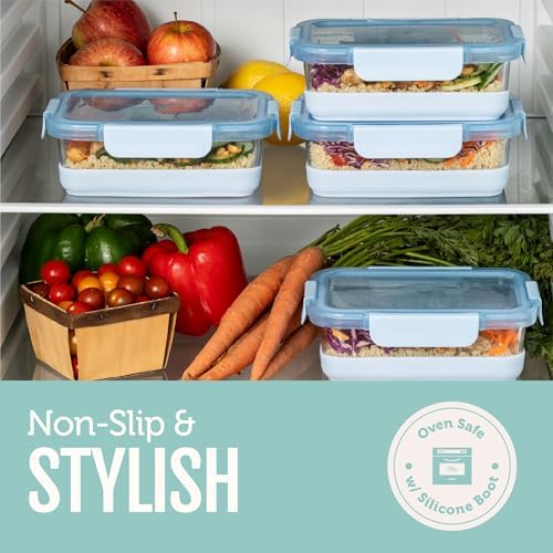 Duraglass Refresh 3.4 Cup Meal Prep Containers, 10 Pc, Melon