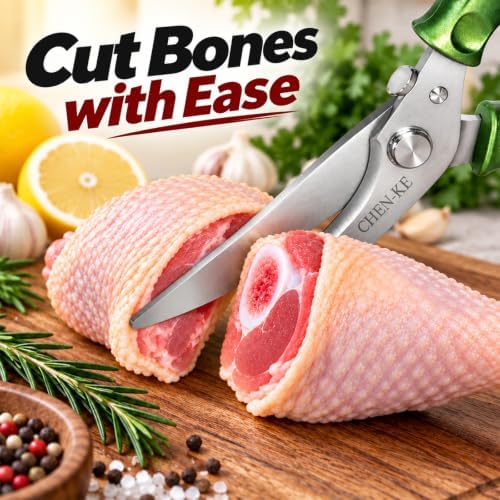 Rust Resistant Heavy Duty Multipurpose Kitchen Shears-Green