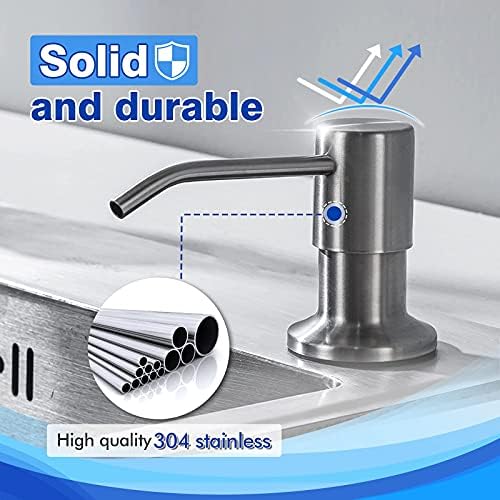 Built in Soap Dispenser for Kitchen Sink, Stainless Steel