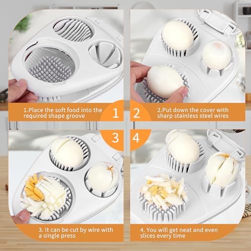 3-in-1 Egg Slicer for Hard Boiled Eggs,Heavy Duty Egg Cutter - Image 5