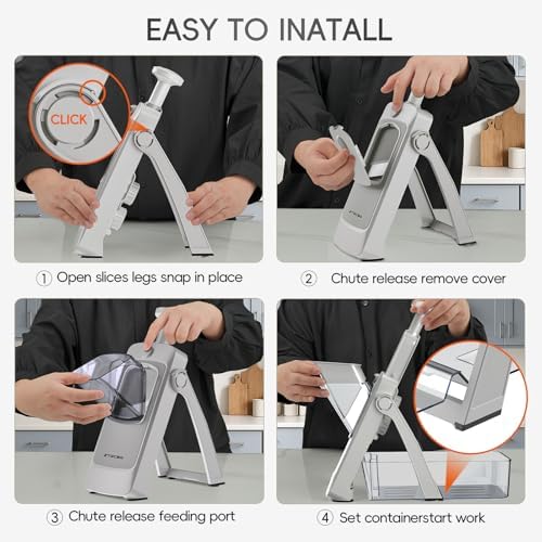 Safe Mandoline Slicer for Kitchen, Vegetable & Food Cutter, Easy to Clean - Image 5