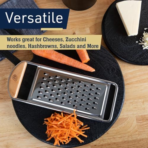 Kings County Tools Cheese Grater Handheld, Flat Food Grater, 12” x 4.5” - Image 4