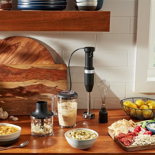 KitchenAid Variable Speed Corded Hand Blender with Attachments, KHBV83 - Image 3