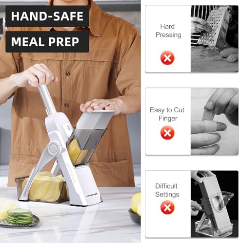 Safe Mandoline Slicer for Kitchen, Professional Vegetable Potato Slicer - Image 2
