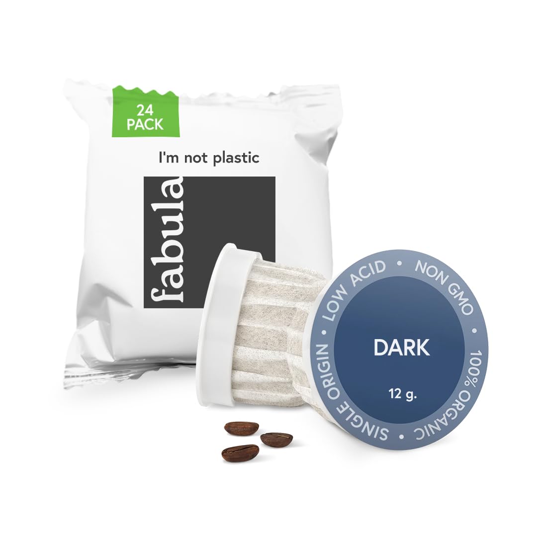Coffee Pods Dark Roast - Low Acid - Single Origin - Mold Free - Non-GMO - Fair Trade - Kcup Compatible with Keurig & Keurig 2 Machines - 24 Count