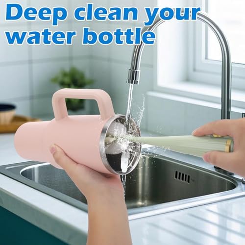 Palksky 5 in 1 Water Bottle Cleaning Brush Set, Multifunctiona Brush and Straw Cleaner for Owala/Stanley/Hydro/Yeti/Simple Modern Cup Accessories - Image 4
