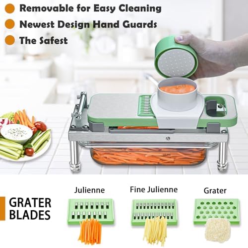 Vegetable Chopper Veggie Cutter Onion Food Dicer with Container 10 Blades