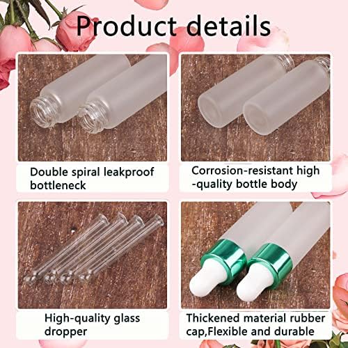 Kesell 50 Pack 5ml Frosted Glass Dropper Bottles for Essential Oils - Image 5