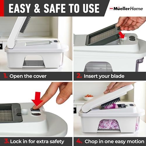 MUELLER HOME Pro-Series All-in-One, 12 Blade Mandoline Slicer for Kitchen - Image 6