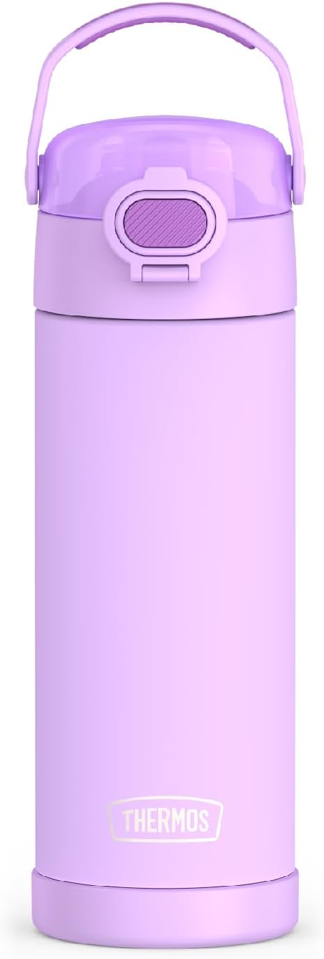 FUNTAINER Water Bottle with Spout, 16oz, Neon Purple
