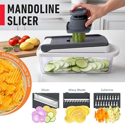 Mueller The Real Original Pro Vegetable Chopper & Mandoline Slicer, 10-in-1 - Image 6