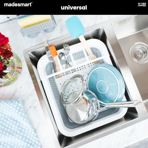Sink Collapsible Dish Rack, White