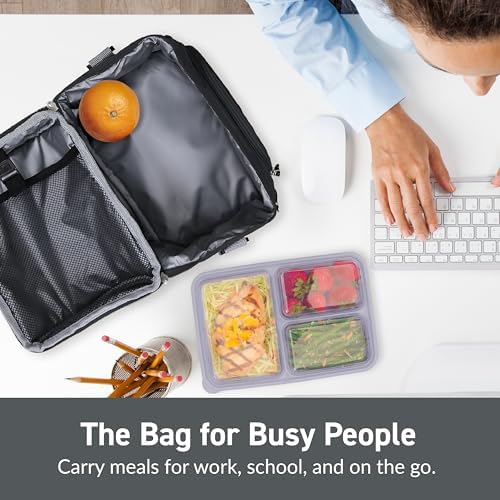 Deluxe Insulated Lunch Bag with Adjustable Strap & Outer Pocket