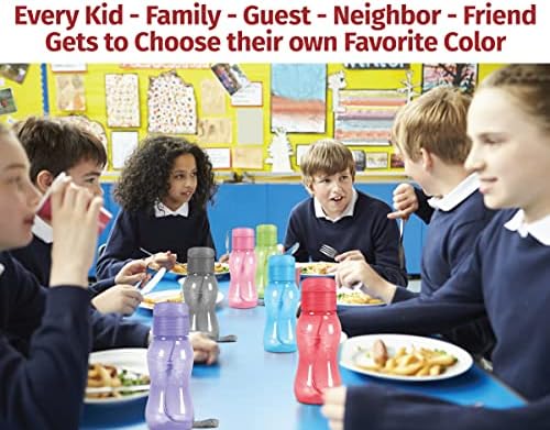 16 pack 6 oz Kids Water Bottle for School Leak Free Flip Lid- Portable Small Sports Water Bottle for Adults Carry Strap Party Favors for Kids Treats Prizes Gifts Goodie Bag Stuffers Bulk Pack