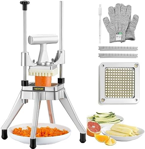 Commercial Vegetable Fruit Chopper, 1/4" Blade French Fry Cutter