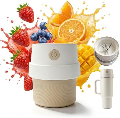 Richboyz Personal Size Blender Lid for 30oz & 40oz Wide Mouth Tumblers: Rechargeable Portable Smoothie Mixer for Protein Shakes, Gym & Travel by Unknown