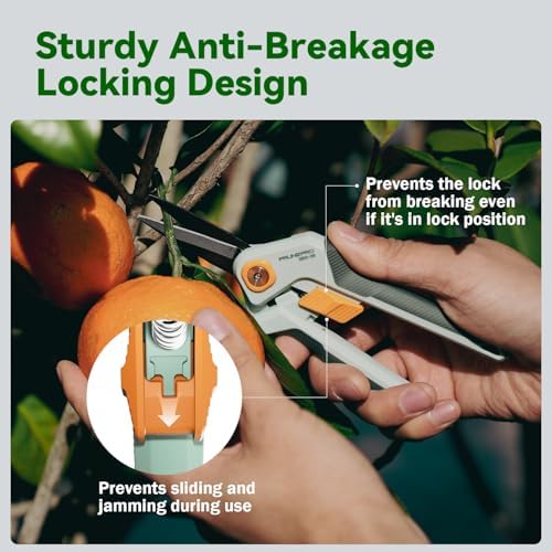 Pruning Shears Scissors Set Effortless Cut 1" Branches Clippers