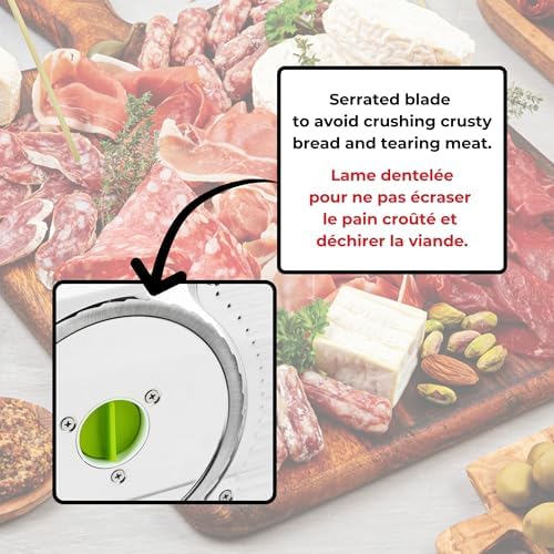 Starfrit Deli Slicer, 6.5" Blade, Adjustable, Bonus 2-in-1 Peeler - Image 3