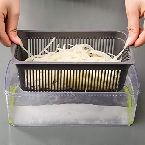 Food Chopper Vegetable-Fruit-Cheese-Onion Chopper Slicer Dicer Tomato Cutter Grater 12 in 1 Veggie Chopper Spiralizer Salad Potato Slicer with Container Multi-function Kitchen Aid Carrot Cutter (Gray)