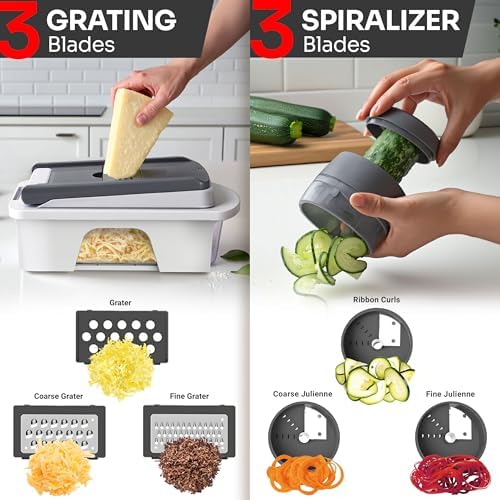 Mueller Pro-Series All-in-One, 12 Blade Mandoline Slicer for Kitchen - Image 5