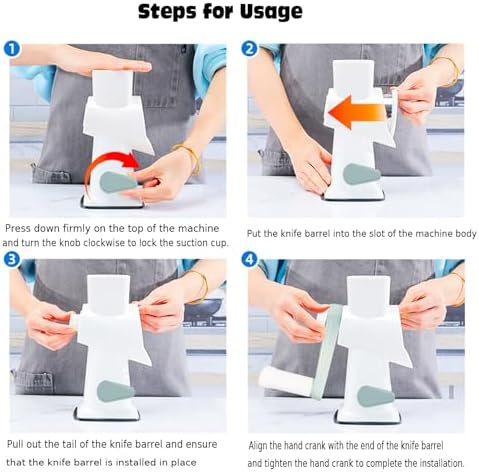 Cheese Grater Rotary Cheese Grater,Versatile Cheese Shredder