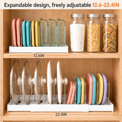 Expandable Pots and Pans Organizer Under Cabinet, 2 Pack