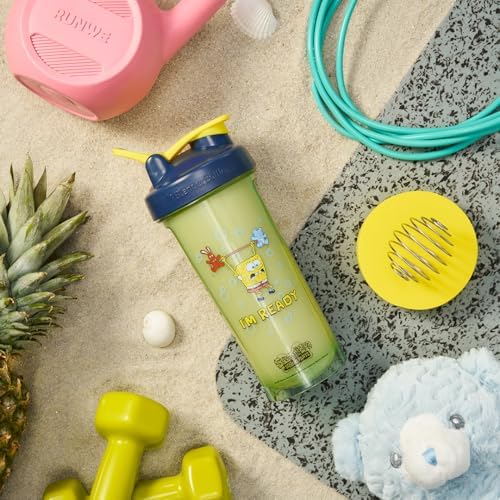 BlenderBottle SpongeBob ProSeries Tritan Shaker Bottle 28 oz Blue - Image 4