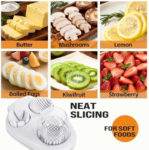 3-in-1 Egg Slicer with 3 Slice Modes, Dishwasher Safe,White - Image 6